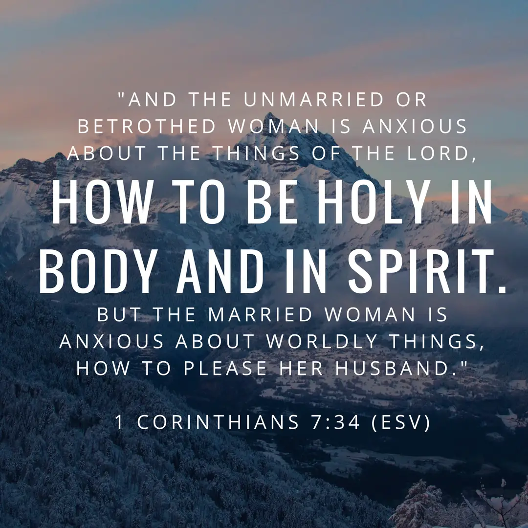 1 Corinthians 7:34 Quote Graphic