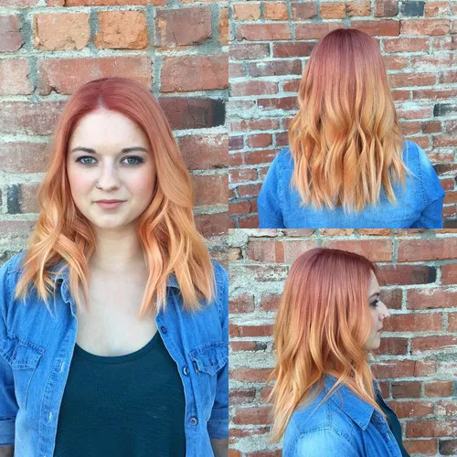 LONG REDDISH-BROWN CURLS