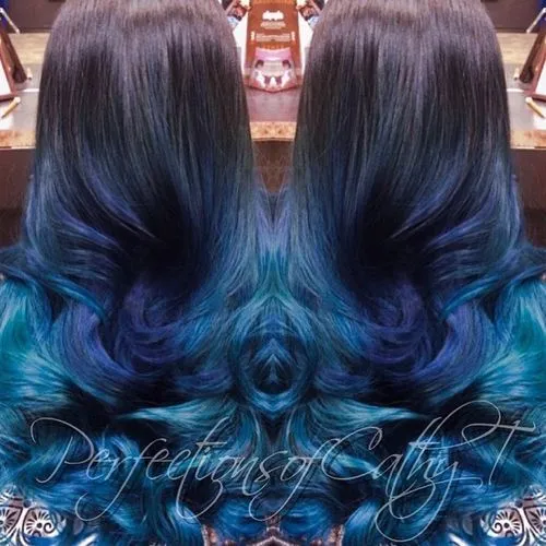 DARK TO LIGHT, PURPLE TO BLUE OMBRE