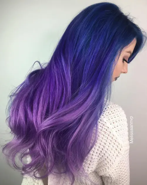 BLUE TO PURPLE OMBRE