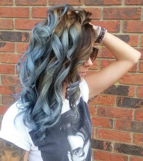 BROWN TO STEEL BLUE FADE