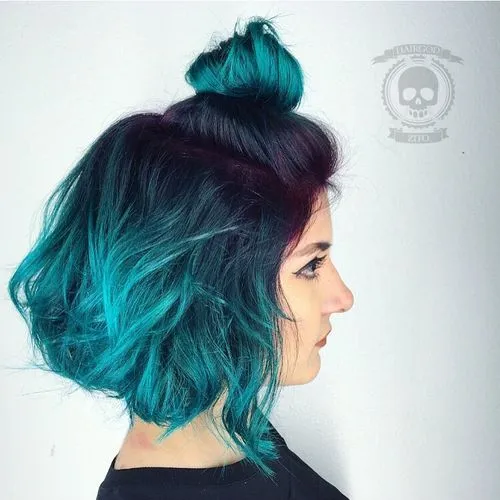 TEAL BLUE OMBRE BOB