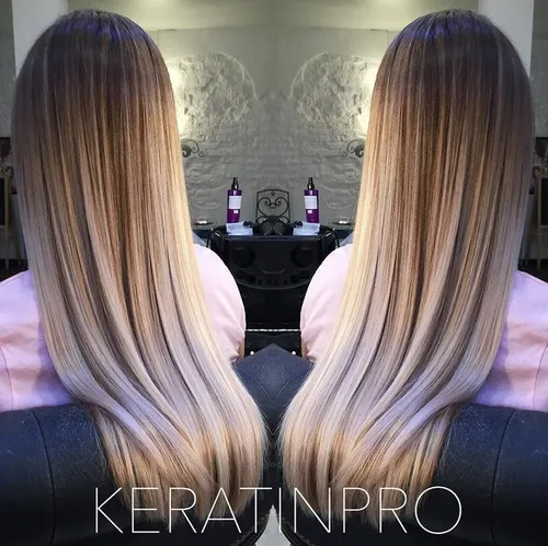 BLUNT HAIRCUT FOR STRAIGHT HAIR AND OMBRE