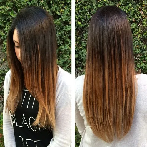 NATURAL-LOOKING OMBRE FOR STRAIGHT HAIR