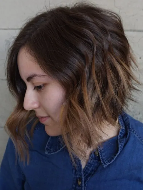 Wavy Brown Bob
