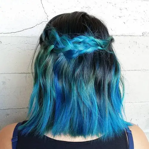 NAVY BLUE OMBRE HAIR