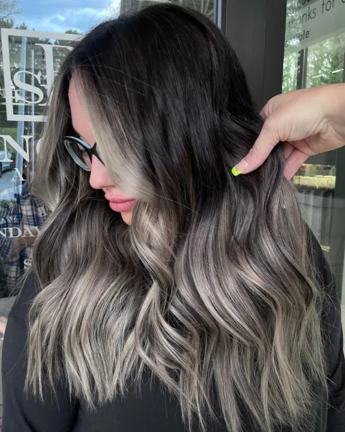 GRAY FACE-FRAMING OMBRE