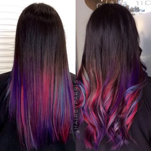 MULTICOLORED OMBRE WITH RAINBOW STRANDS