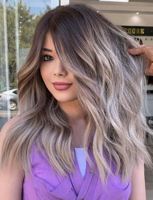 Ash Blonde Highlights to Natural Brown