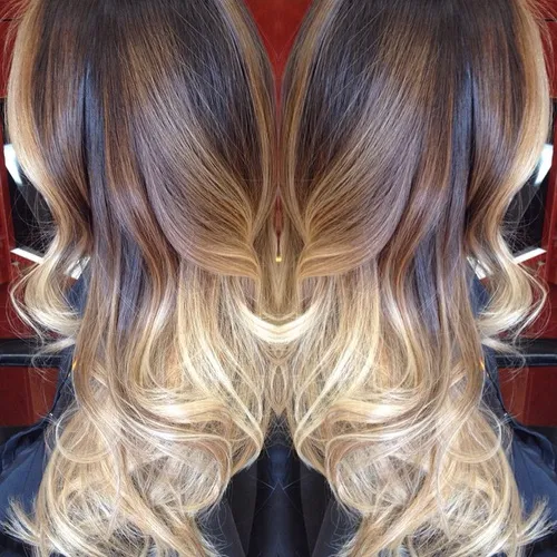 ASH BLONDE OMBRE WITH BROWN BALAYAGE