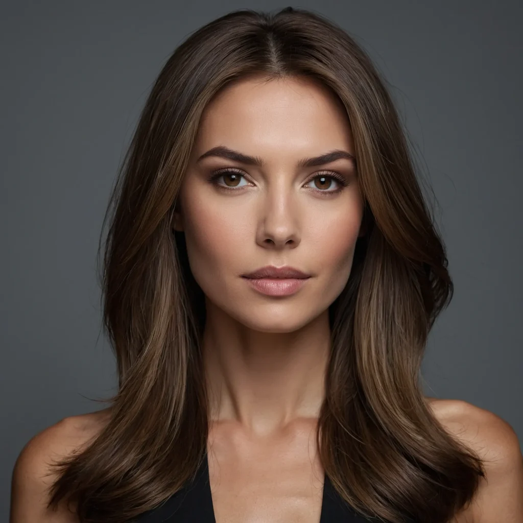 Subtle Highlighted Brunette Style