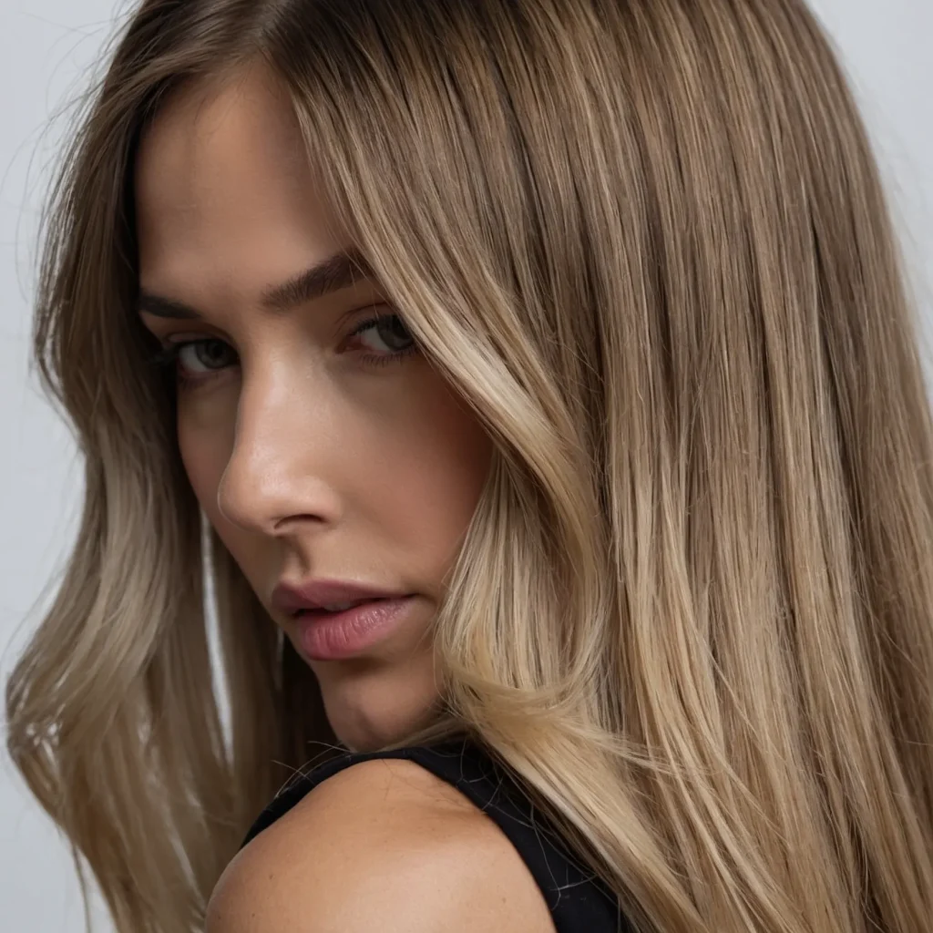 Ash‑Blonde Ombre on Brunette