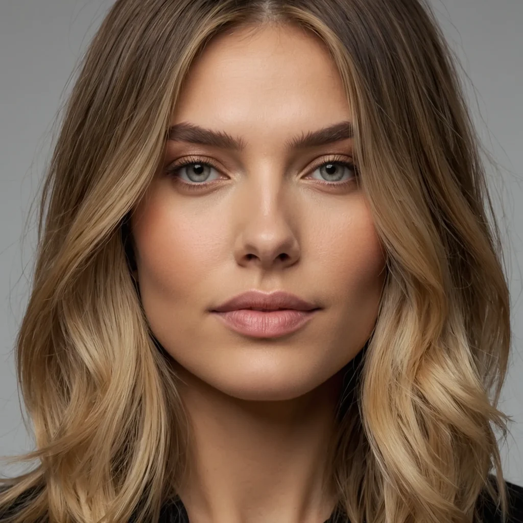 Medium Blonde Balayage on Straight Hair