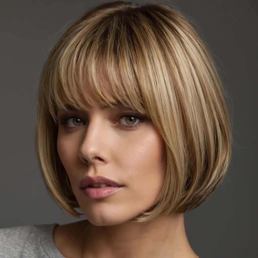 Mushroom‑Blonde Bob
