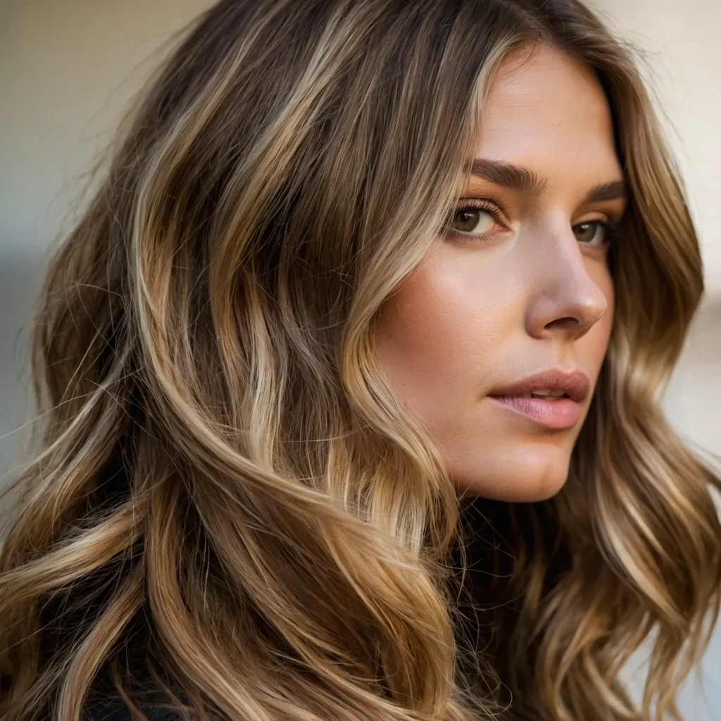 Blonde Balayage on Brown Locks