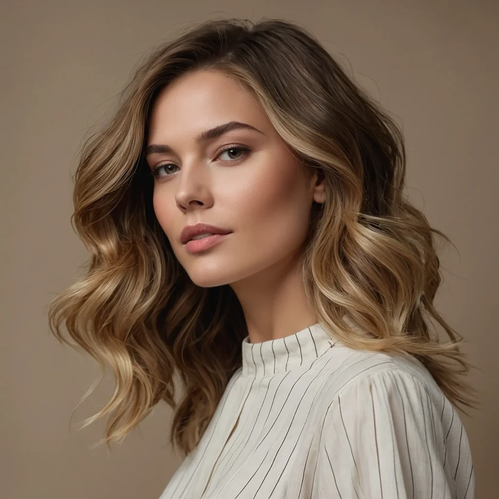 Brunette with Blonde Tips
