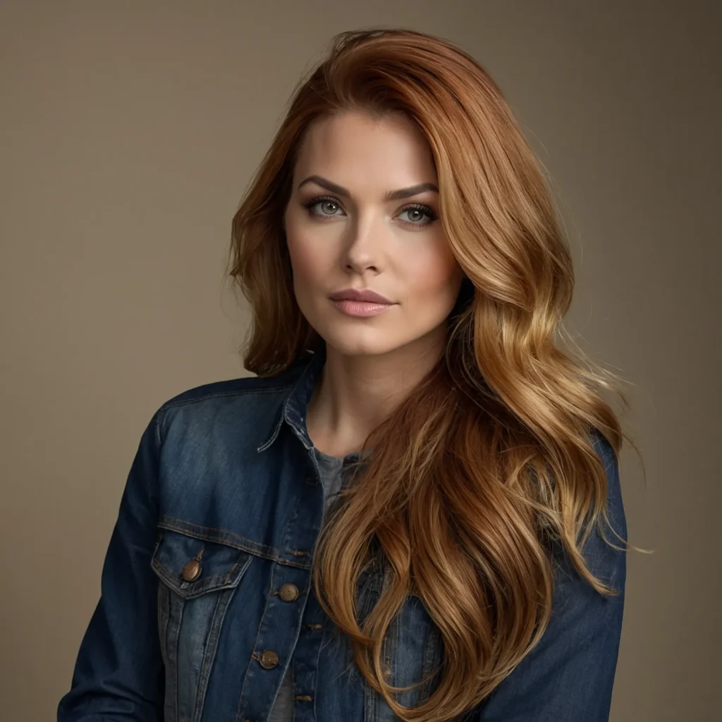 Auburn Ombre with Gold Highlights 