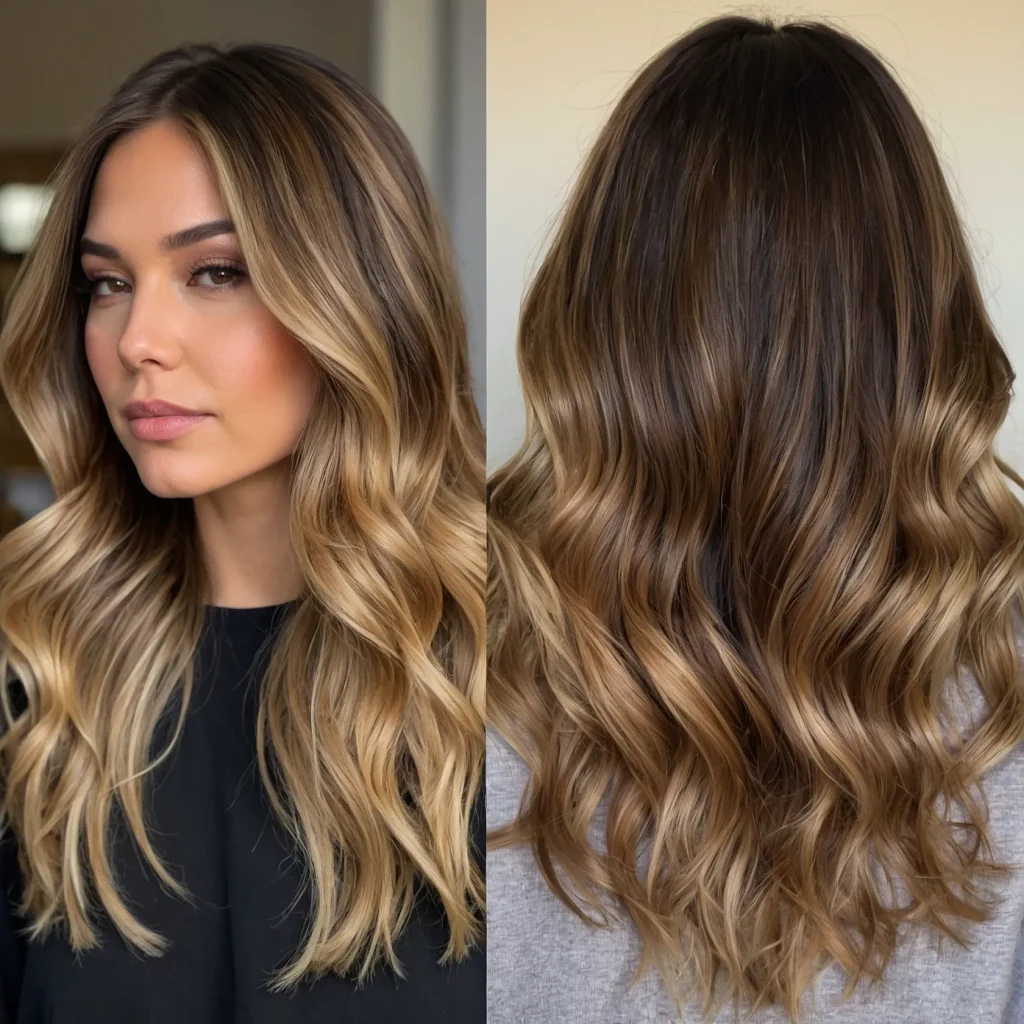 Brown-to-Blonde Low Balayage