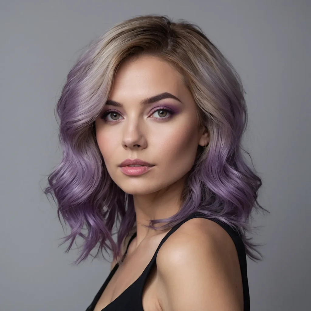 Two-Tone Purple Balayage