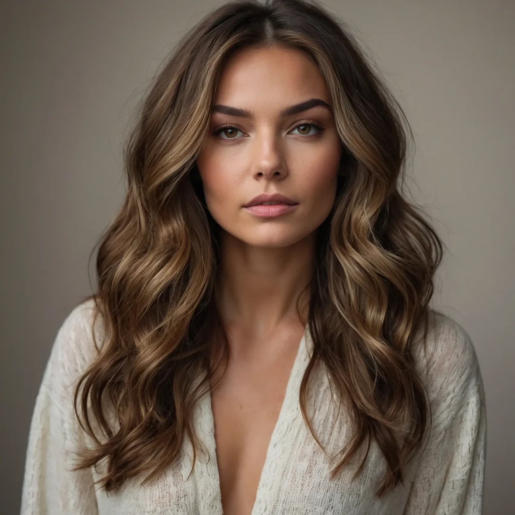 Subtle and Wavy Partial Balayage