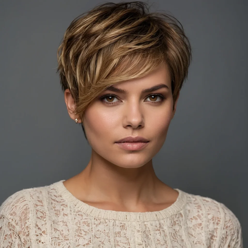 Pixie Cut with Balayage Pops