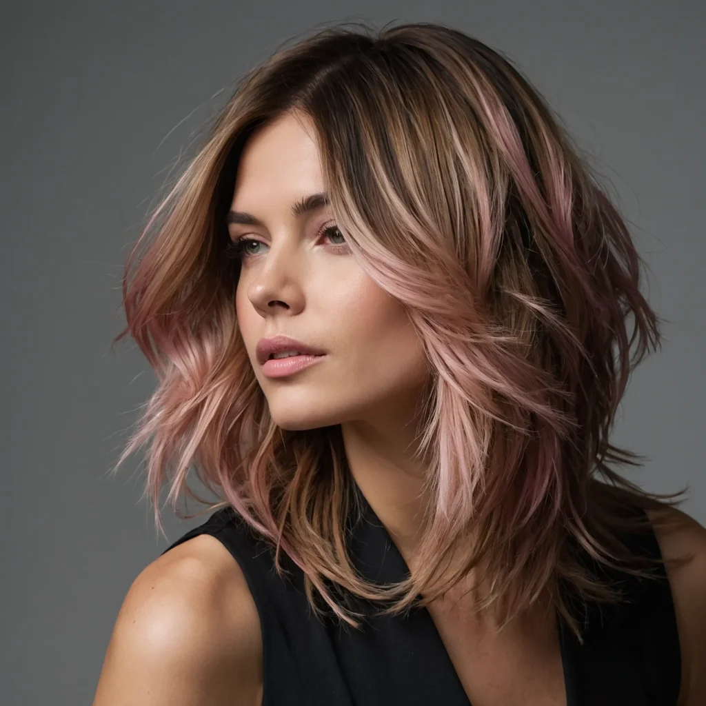 Blonde & Pastel Pink Balayage