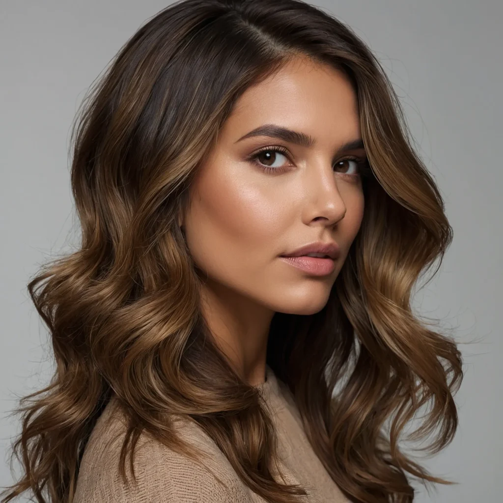 Warm Brunette Reverse Balayage