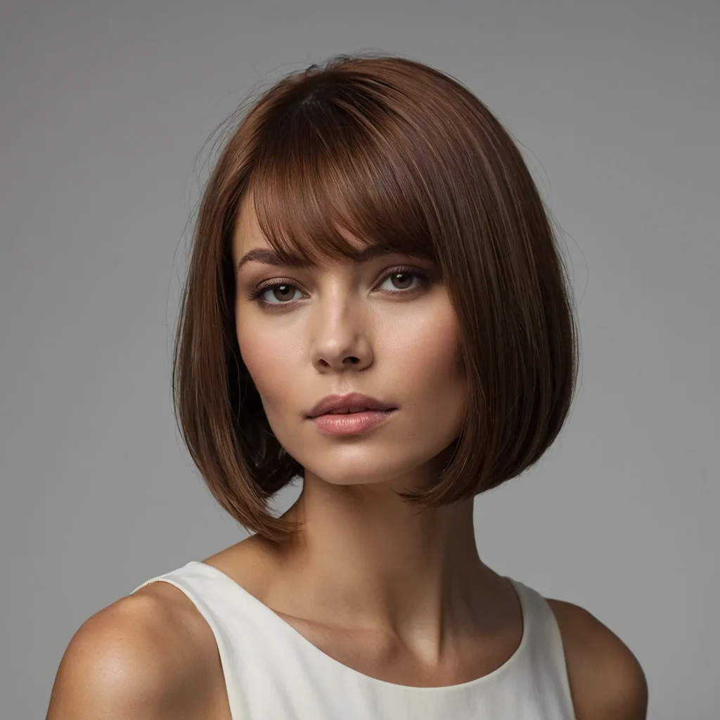 Copper Babylights on Straight Bob