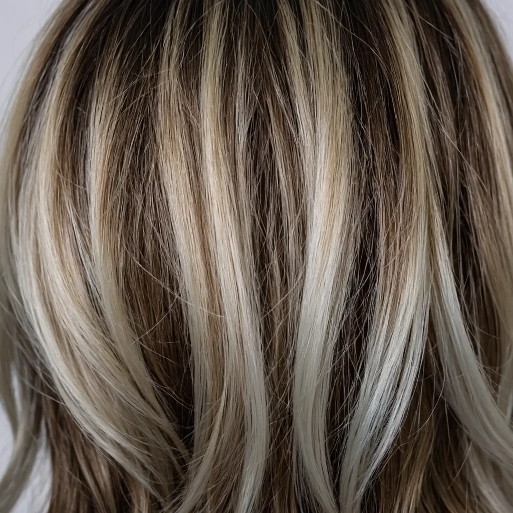 Icy Blonde Ends with Dark Roots
