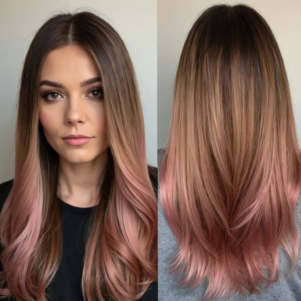 Brown to Rose Gold Color Melt