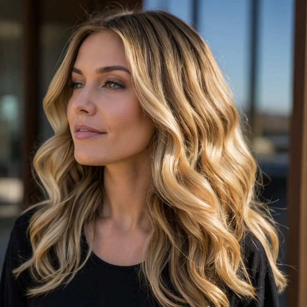 Sunlit Blonde Balayage