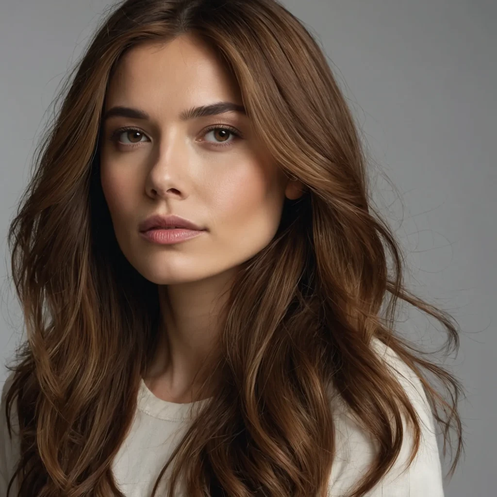 Brown Hair with Soft Hair-Painting