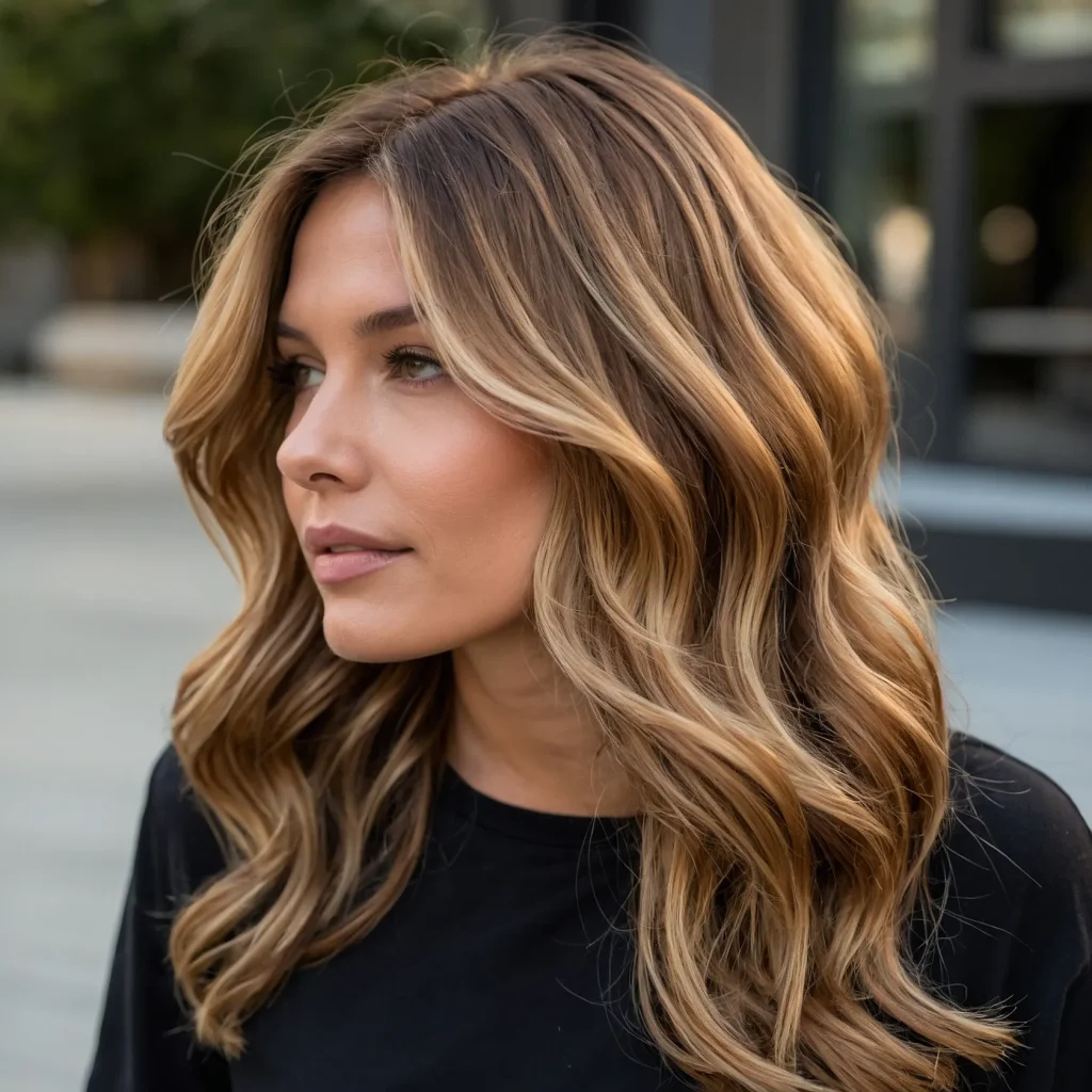 Caramel Honey Balayage Waves