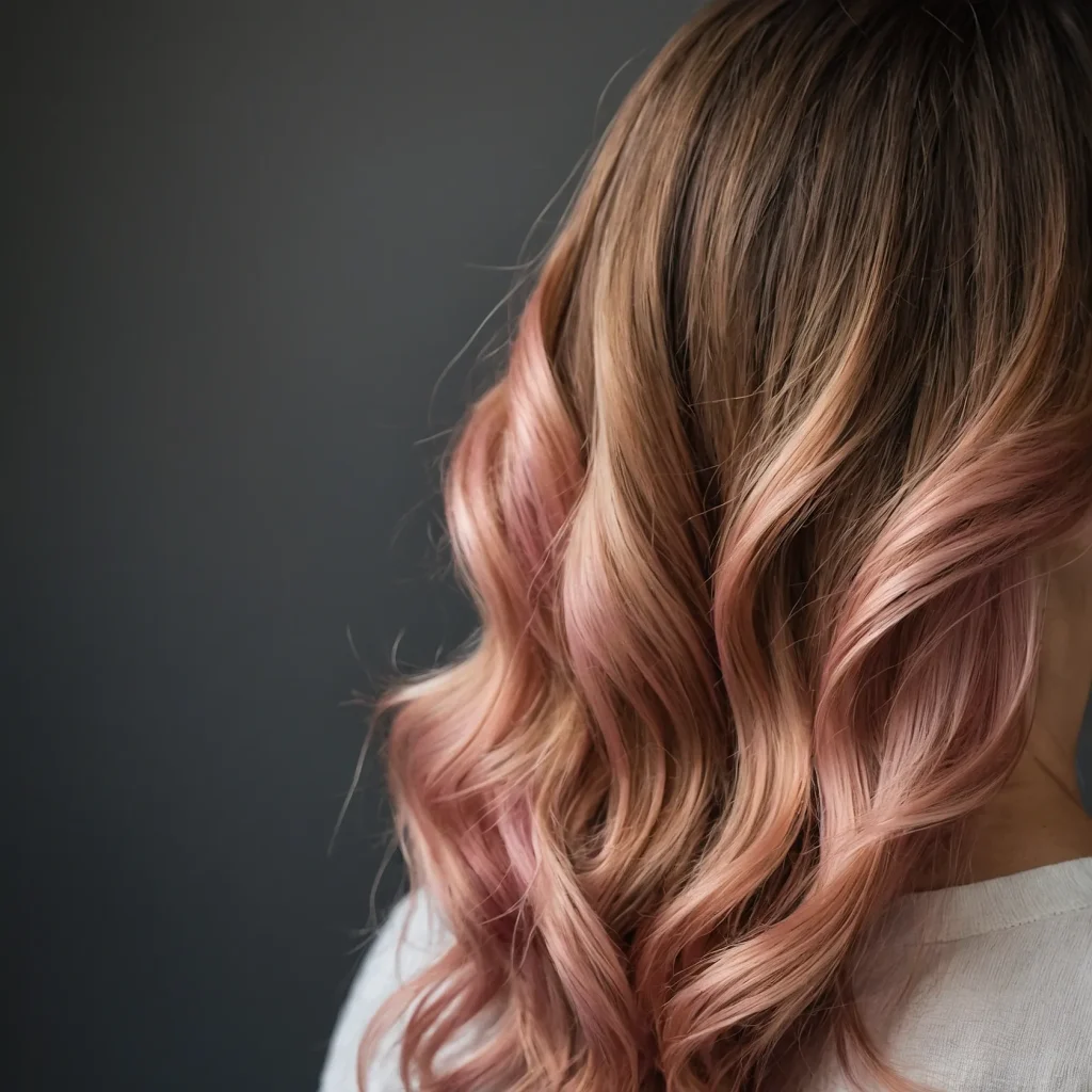 Rose Gold with Pastel Pink Tips