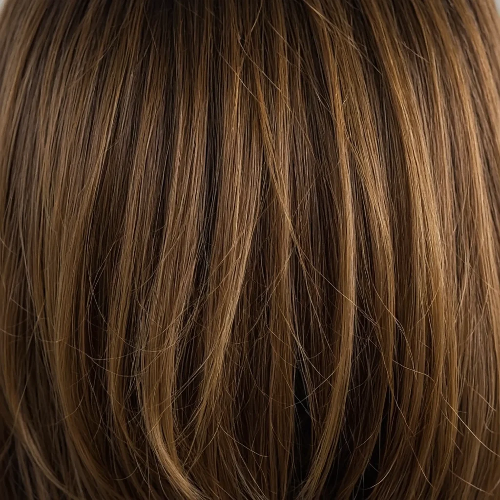 Caramel Balayage on Straight Hair