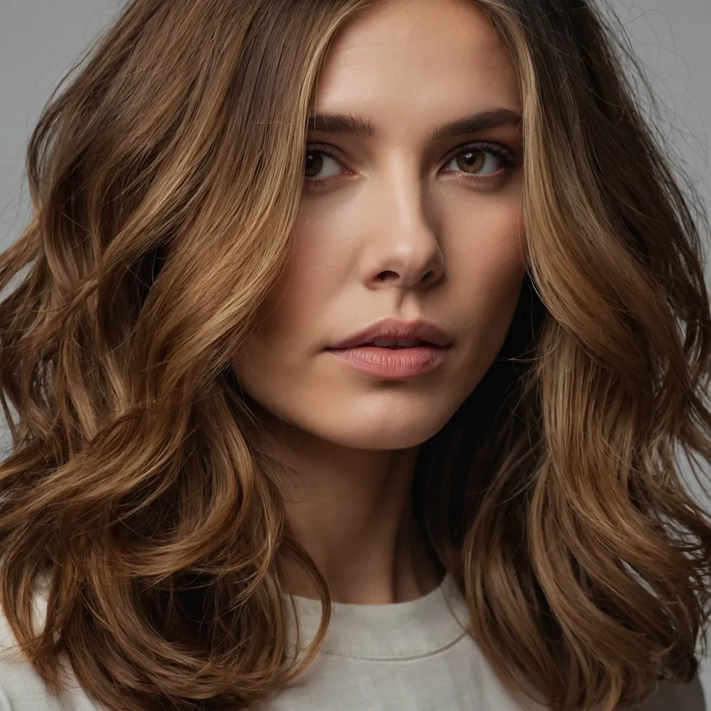 Brown Balayage on Soft Layers
