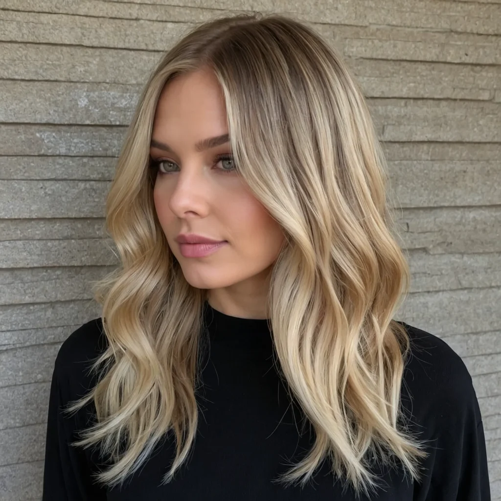 Buttercream or Iced Champagne Rooted Baby Blonde