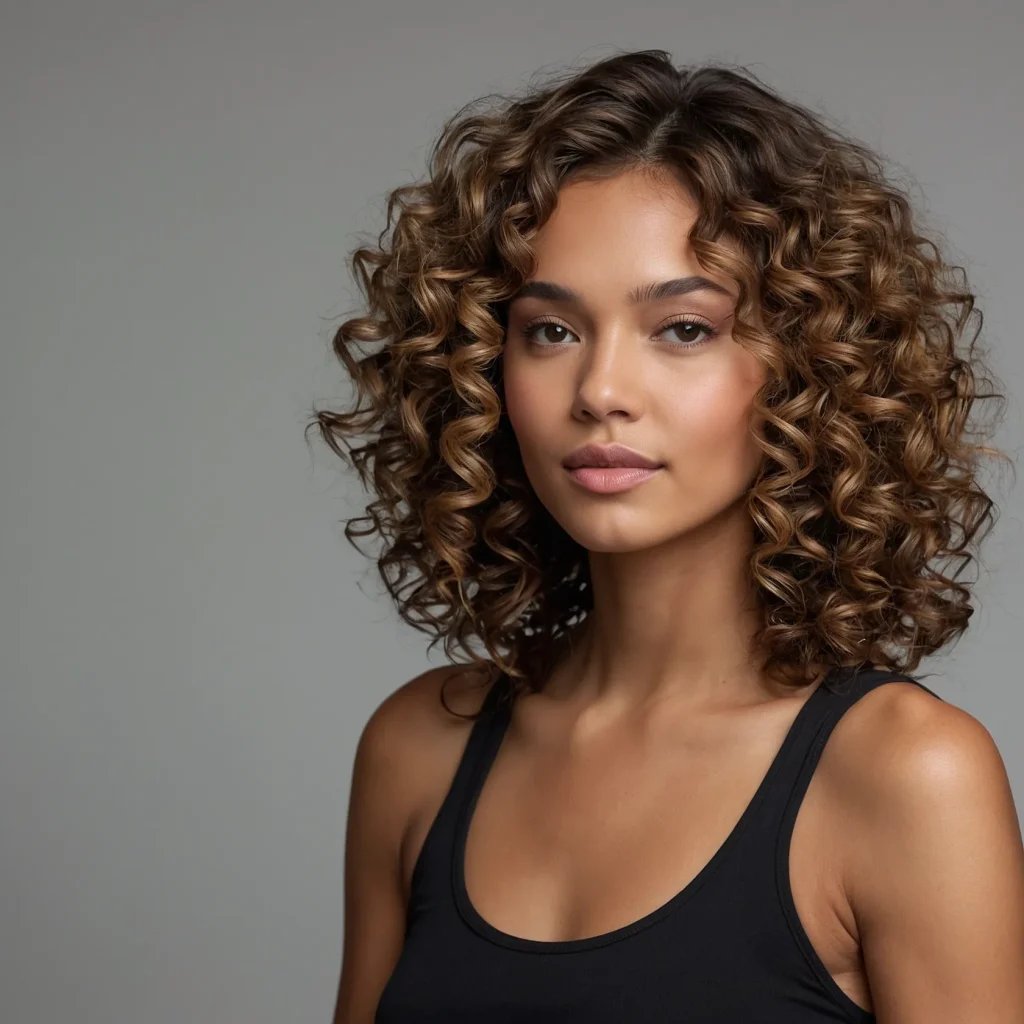 Honey Caramel on Curly Hair