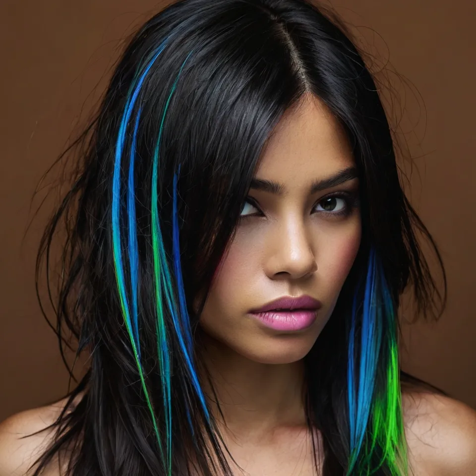 Hot Pink Highlights Underneath