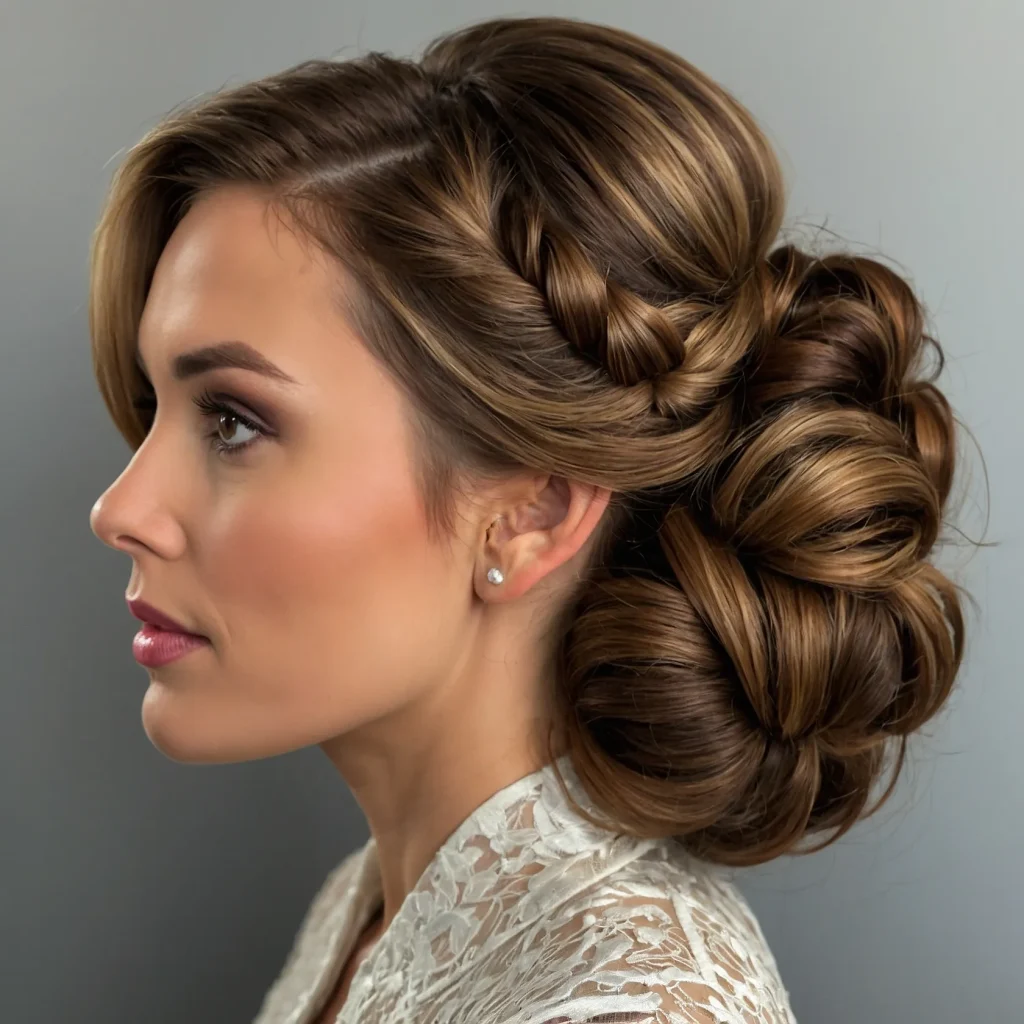 Elegant Updo with Highlights