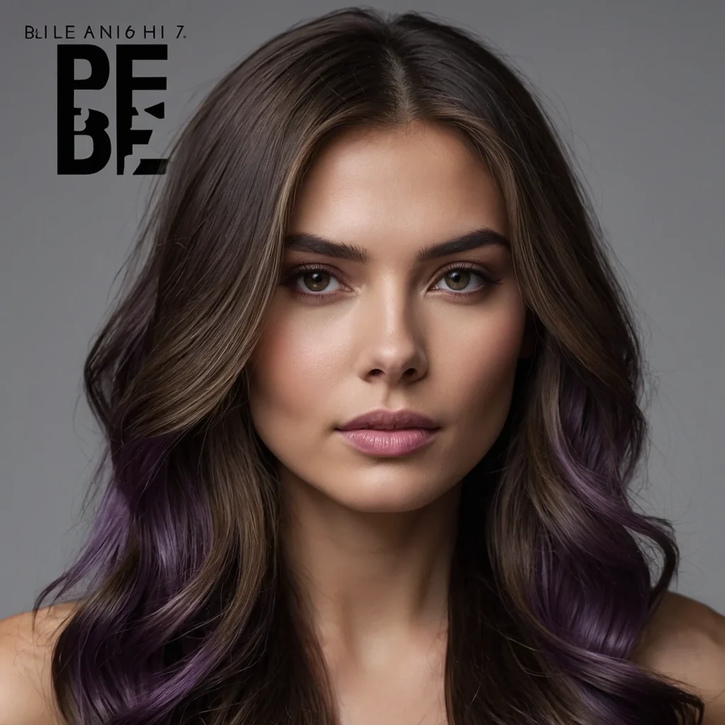 Deep Purple Balayage for Brunettes