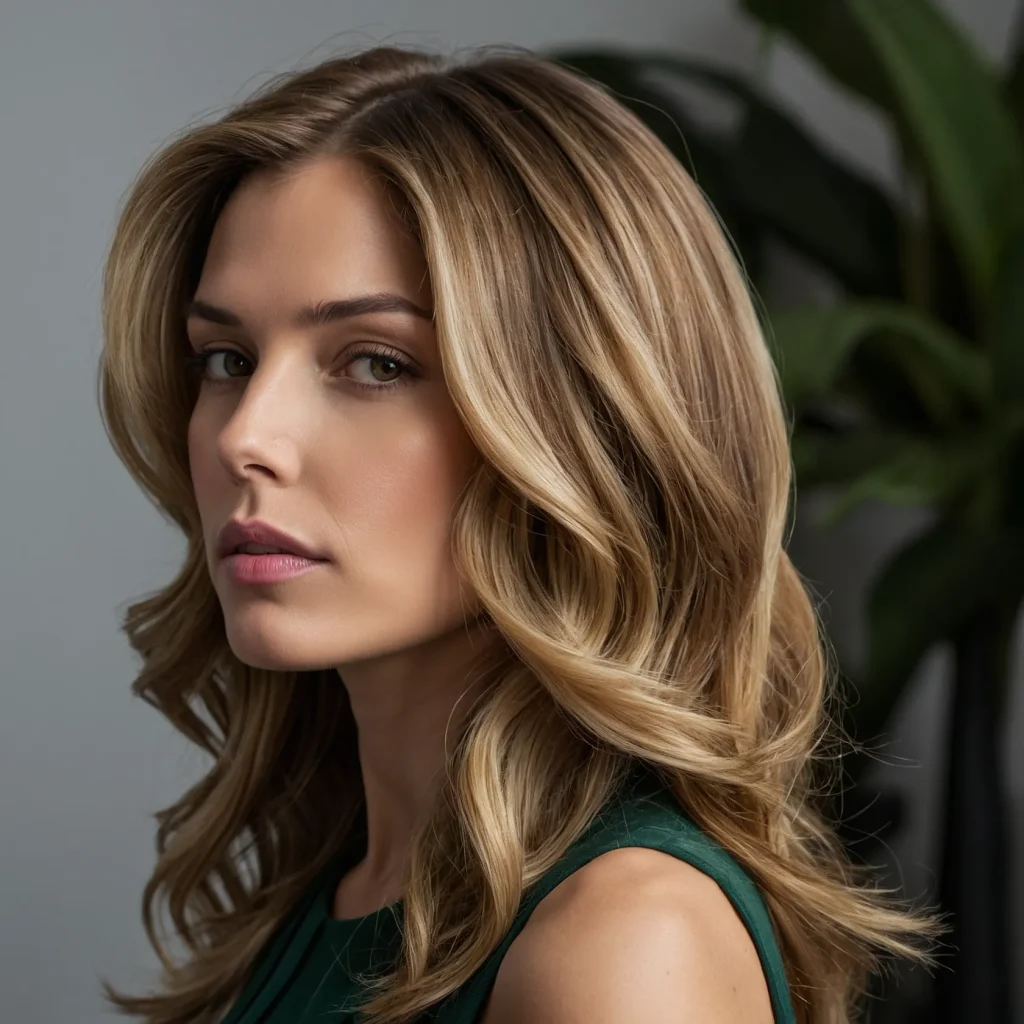 Brunette with Blonde Face‑Framing