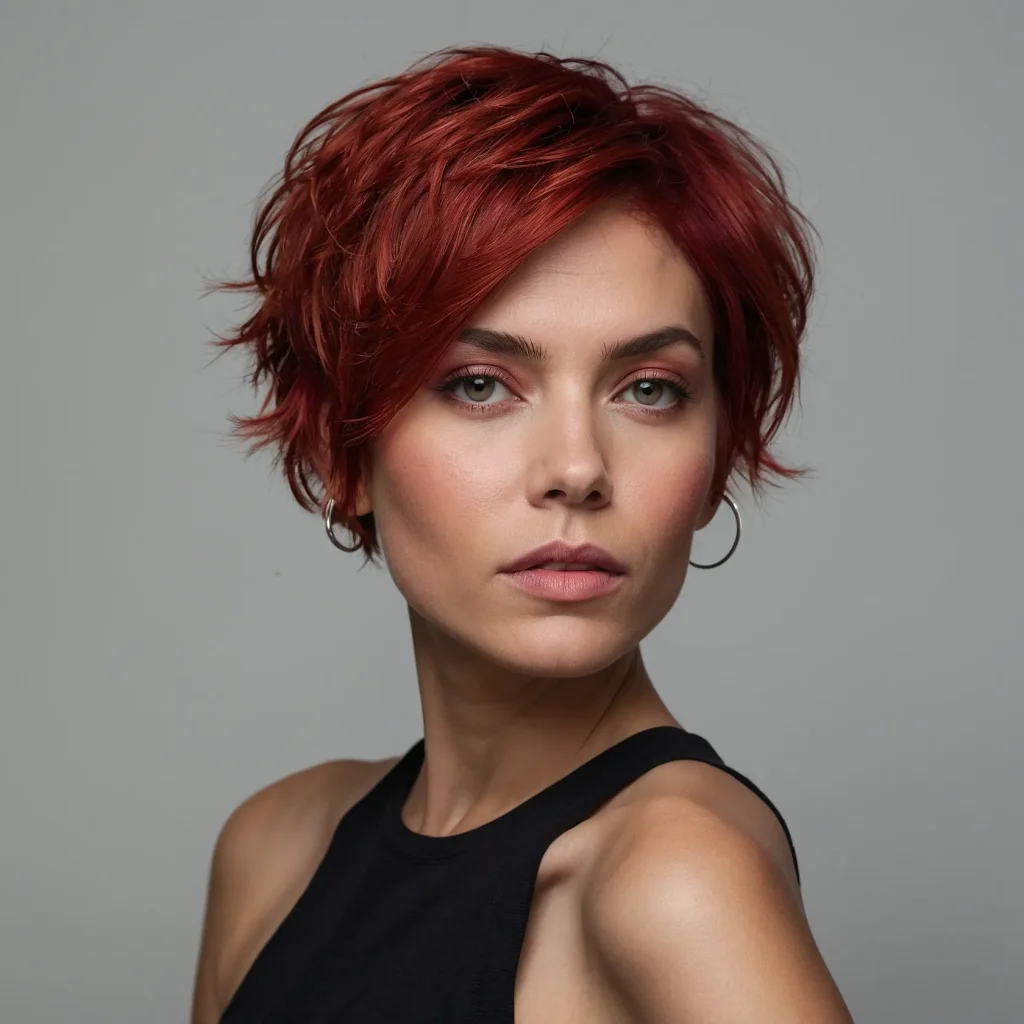 Cherry Red Ombre Pixie