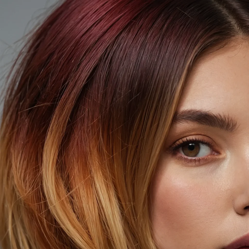 Red to Blonde Ombre