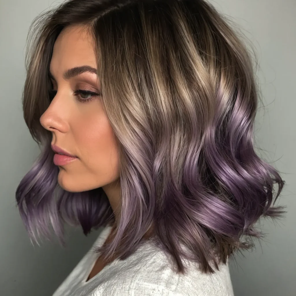 Medium Purple Balayage