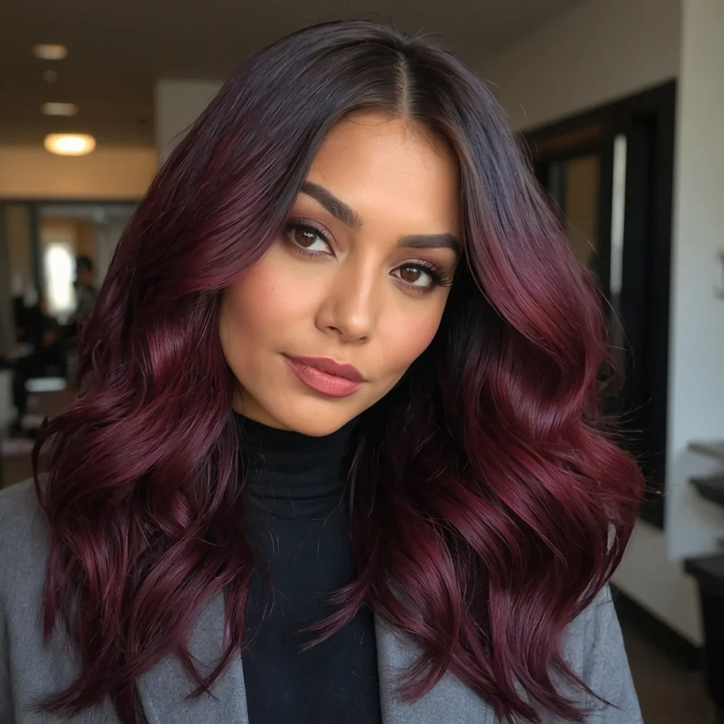 Dark Violet‑Red (Red‑Purple Balayage)
