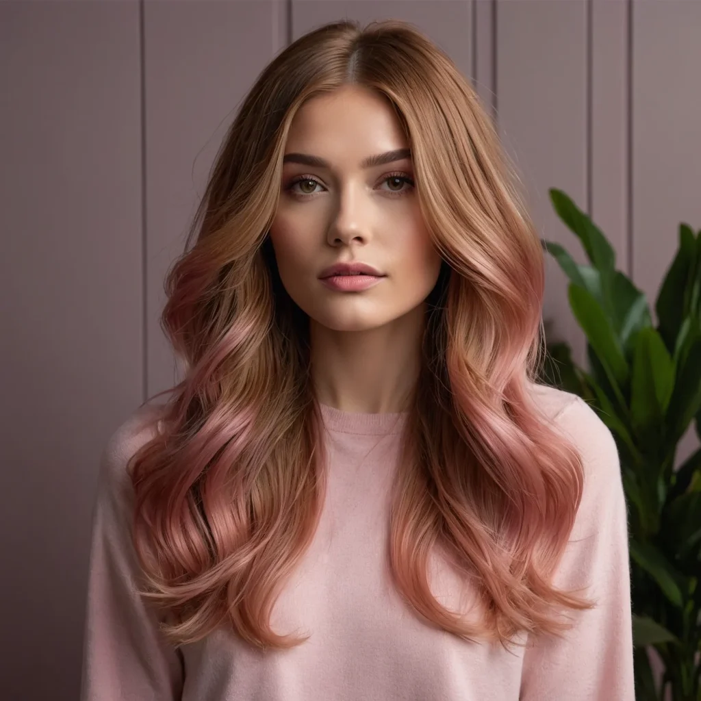 Brown to Pink Ombre