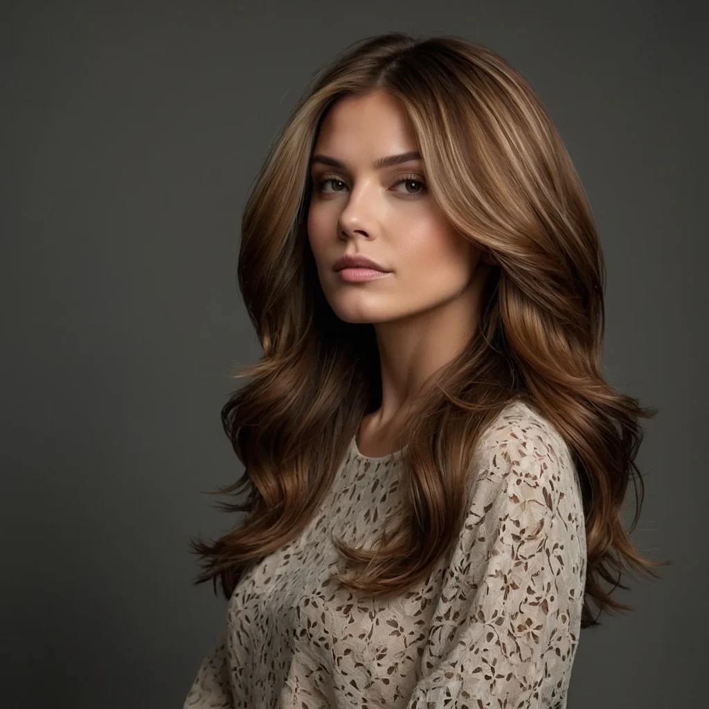 Blonde → Dark Brunette Long Hair