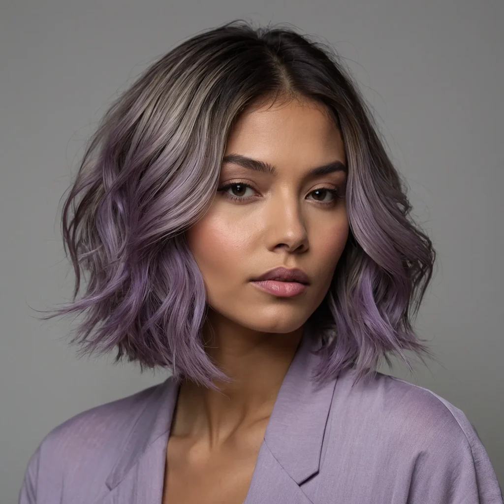 Pastel Lavender Ombre Lob