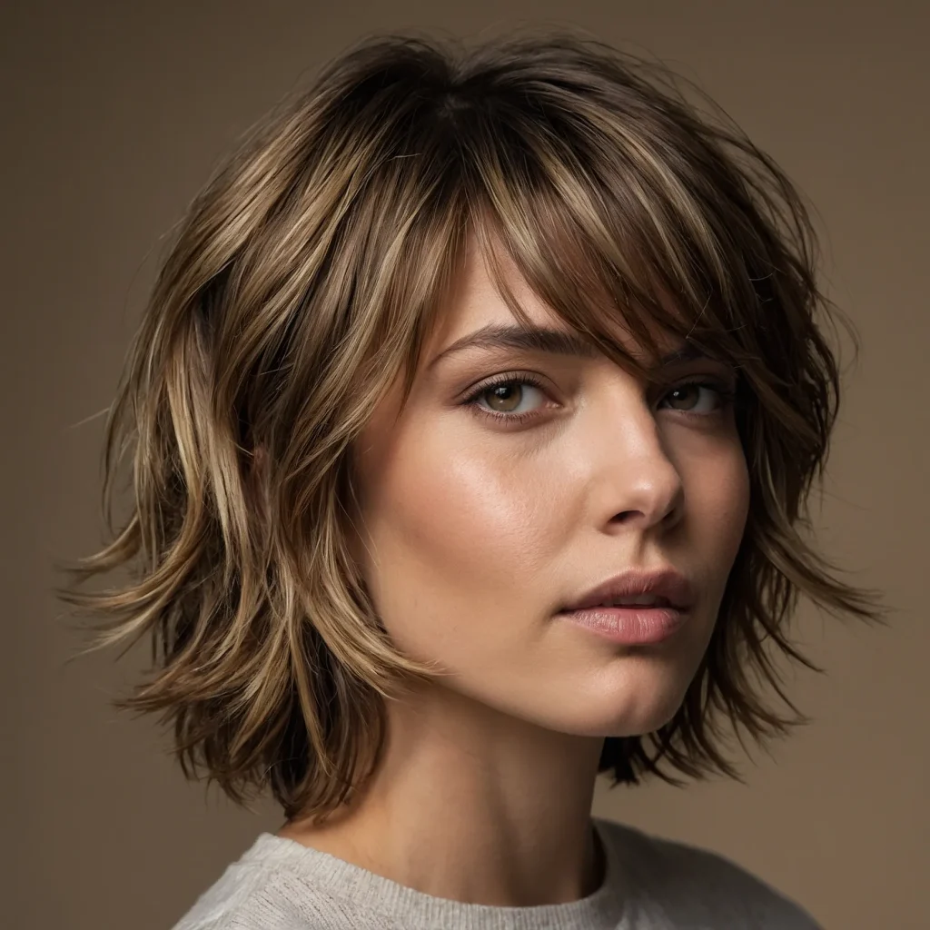 Modern Shag with Balayage Layers